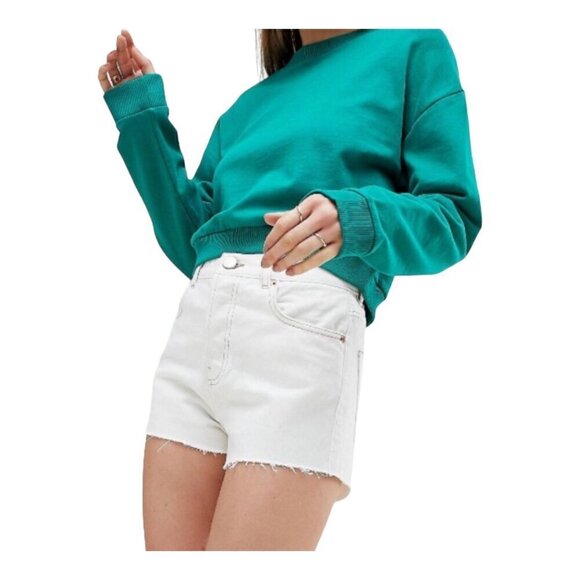 NWT ASOS off white-cream jean shorts, Size 14 - Picture 6 of 6